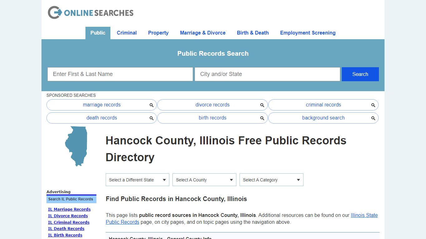 Hancock County, Illinois Public Records Directory